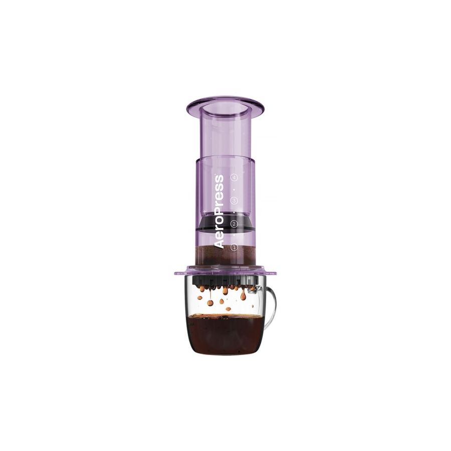 AeroPress Clear kahvinkeitin, violetti