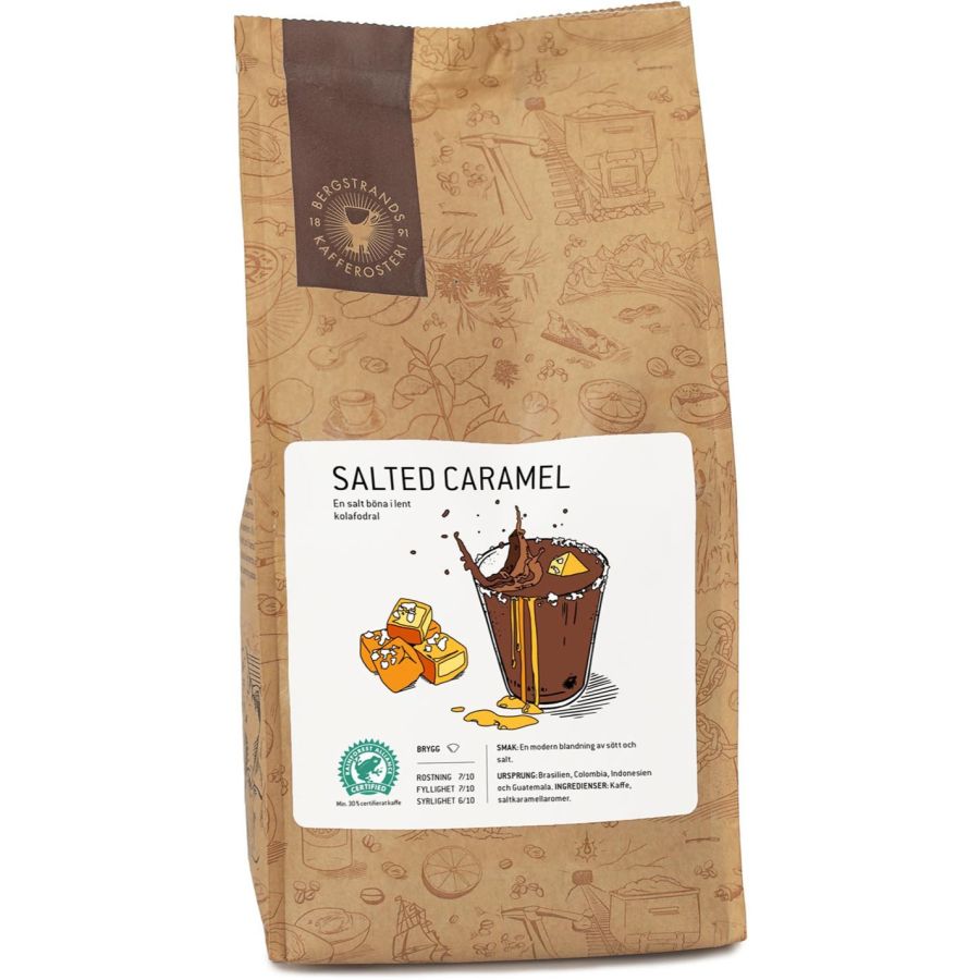 Bergstrands Salted Caramel maustettu kahvi 250 g jauhettu