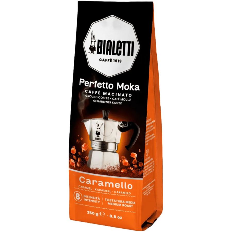 Bialetti Perfetto Moka Caramello Flavoured Ground Coffee 250 g