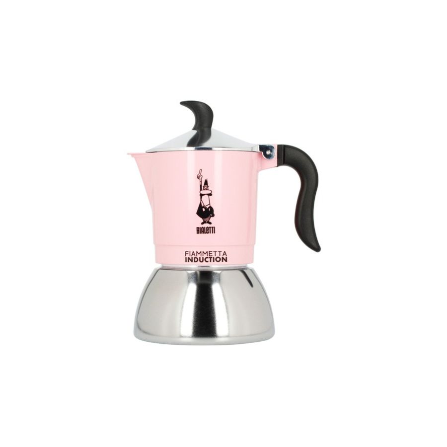 Bialetti Primavera Fiammetta Induction Moka Pot 4 Cup, Pink