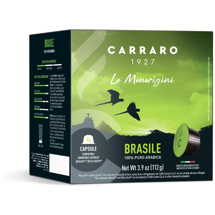 Carraro 1927 Brasile Dolce Gusto®-yhteensopiva kahvikapseli, 16 kpl