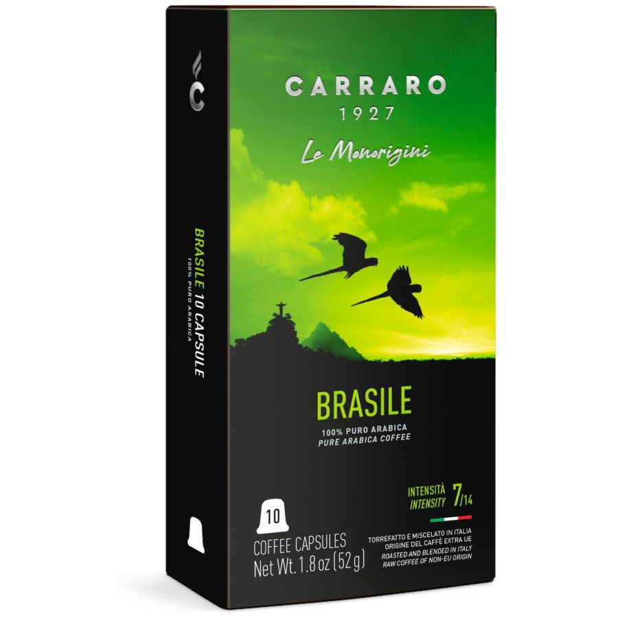 Carraro 1927 Brasile Premium Nespresso-yhteensopiva kapseli 10 kpl