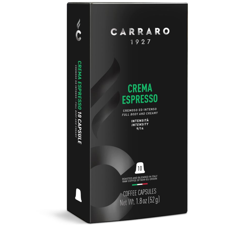 Carraro 1927 Crema Espresso Premium Nespresso-kompatibel kaffekapsel 10 st