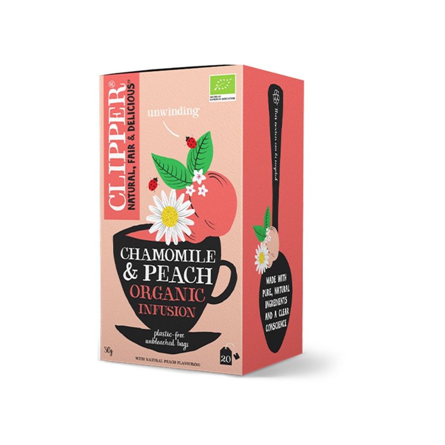 Clipper Chamomile And Peach Organic Infusion 20 Tea Bags