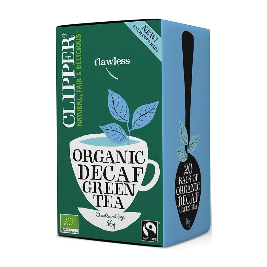 Clipper Organic Decaf Green Tea 20 teepussia