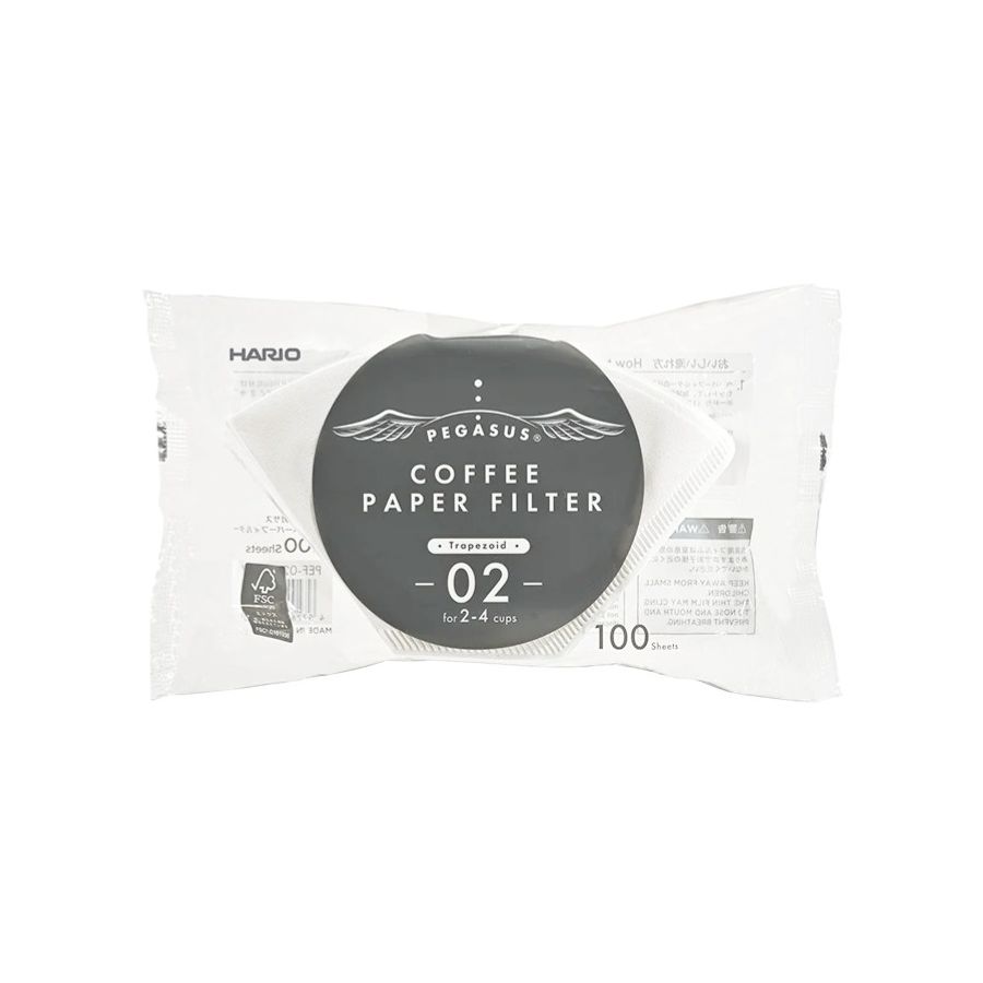 Hario Pegasus kaffefilter storlek 02, 100 st.