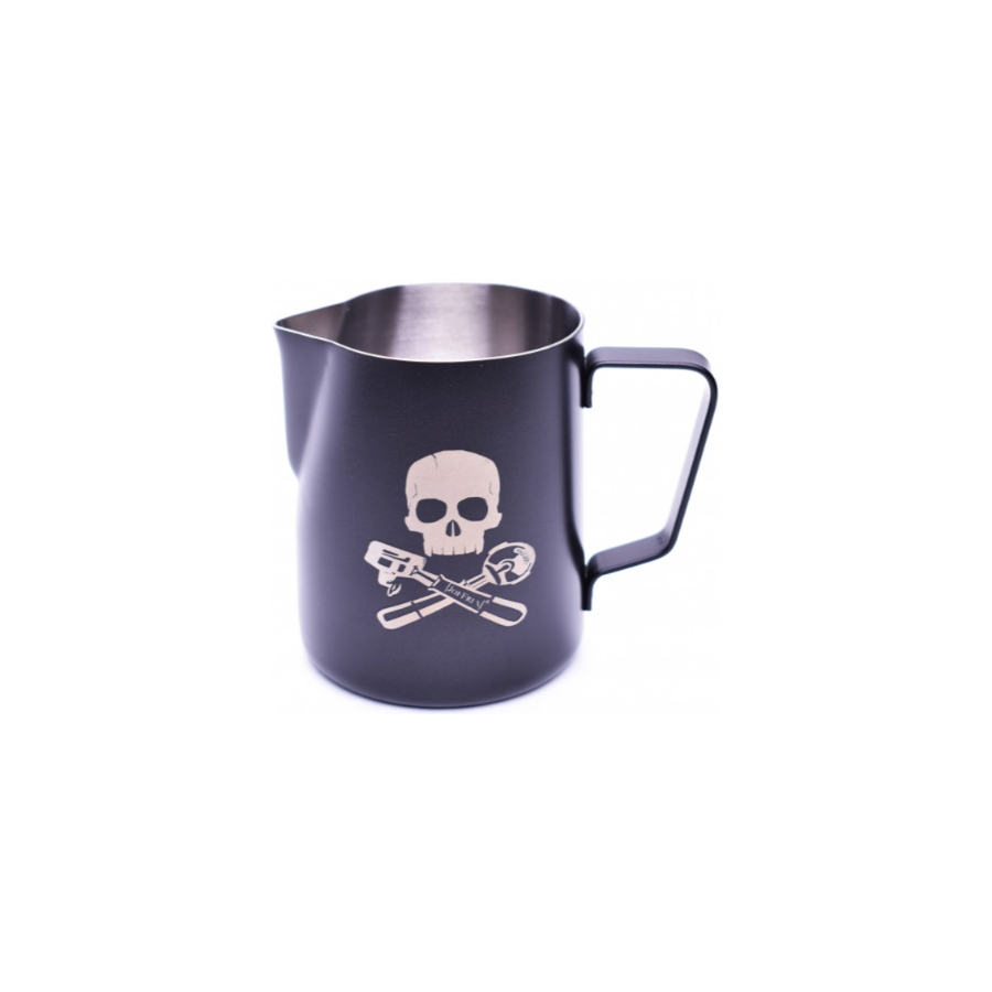 JoeFrex Powder Coated Milk Pitcher 350 ml, Black Skull