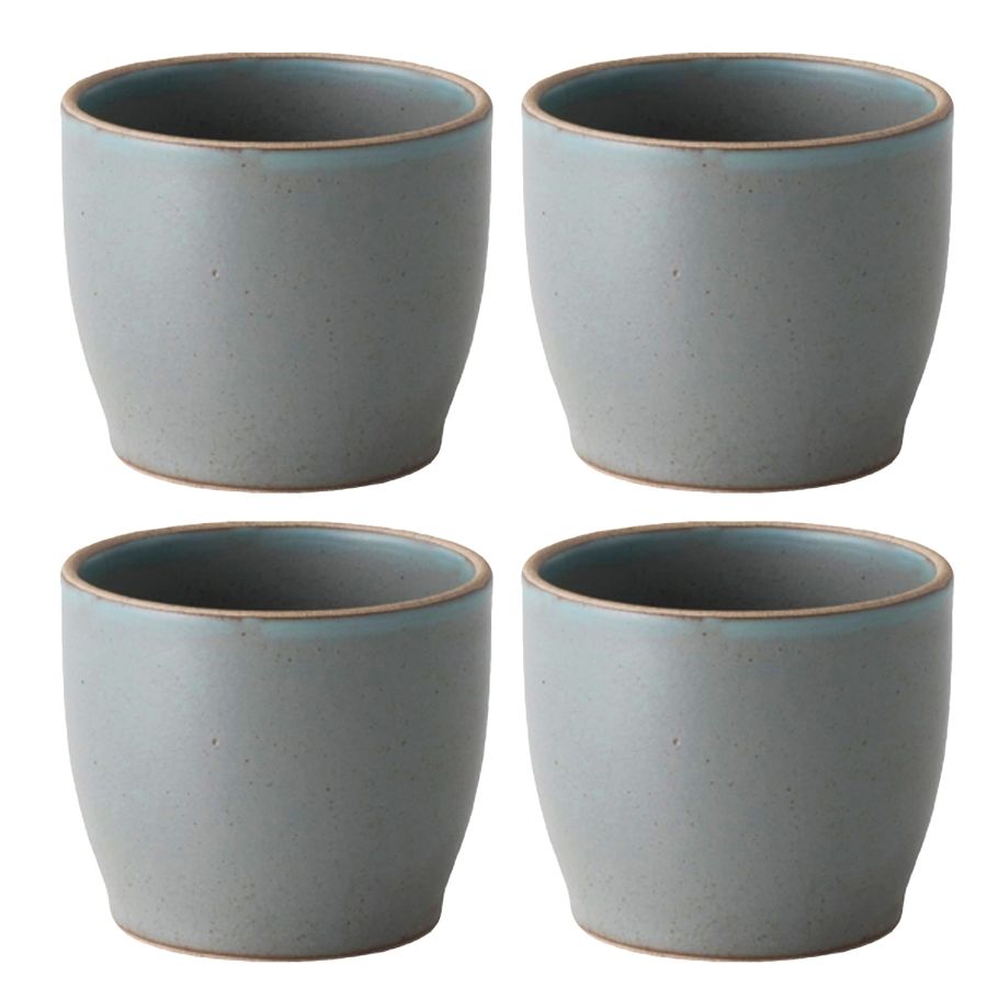 Kinto NORI Ceramic Tumblers 4 x 200 ml, Blue Grey