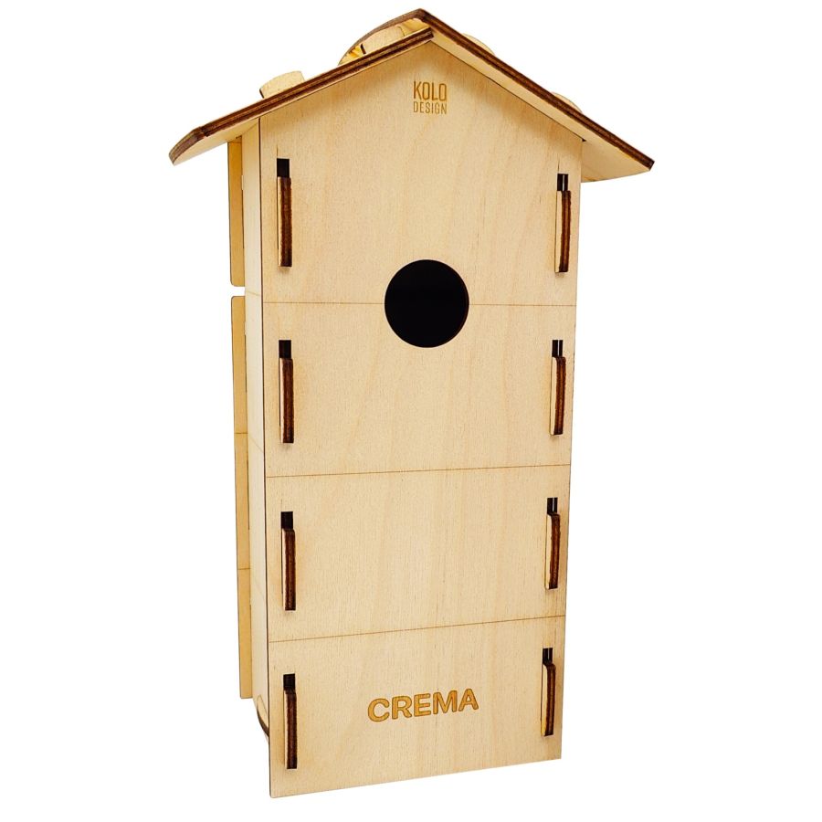 KOLO Design x Crema - Wooden Bird Box, Birch
