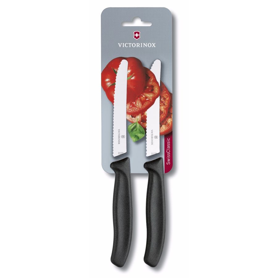 Victorinox Swiss Classic Tomato Knife 11 cm 2 pcs, Black