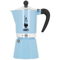 Bialetti Primavera Rainbow mutteripannu 6 kuppia, vaaleansininen