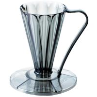 CAFEC Flower Dripper Deep 27, transparent svart