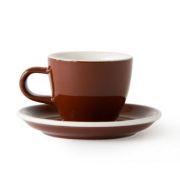 Acme Demitasse Espresso kuppi 70 ml + lautanen 11 cm, Weka Brown