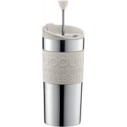 Bodum Travel Press matkamuki pressotoiminnolla 350 ml, valkoinen