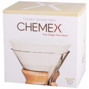 Chemex Pre-folded Circles Paper Coffee Filters for 6, 8 and 10 cup Coffeemaker, 100 pcs