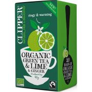 Clipper Organic Green Tea & Lime & Ginger 20 tepåsar