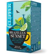 Clipper Brazilian Sunset Mate, Lime & Mint Organic Infusion, 20 teepussia