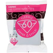 Hario V60 kaffefilter storlek 01, 100 st