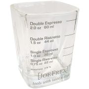 JoeFrex testilasi mitta-asteikolla espressolle